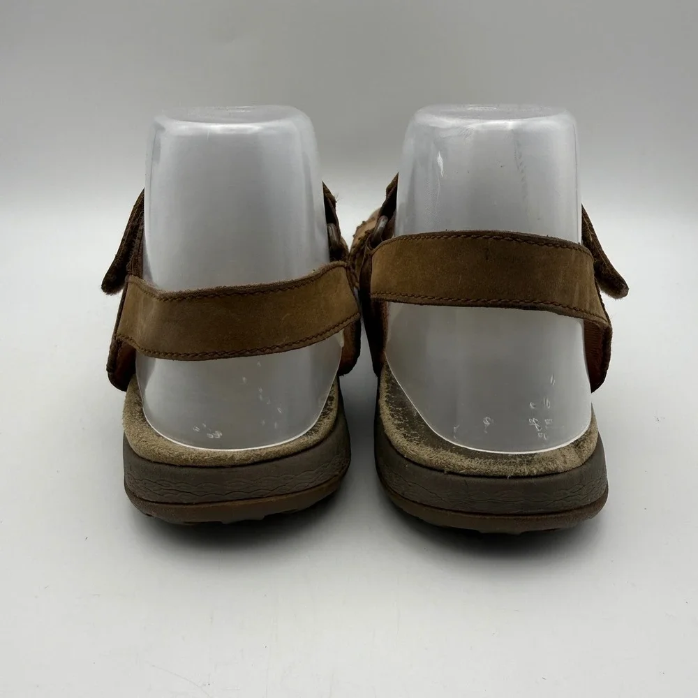 Merrell QForm Sandals Womens 9 Brown Leather‎ Comfort Walking Hook Loop J57532